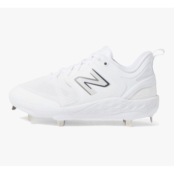 New Balance Unisex Soccer Cleats Shoes Men’s 15 White Fresh Foam X 3000 v6 Metal - Picture 3 of 11